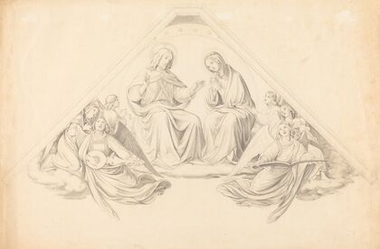 Christ and the Virgin with Music-Making Angels