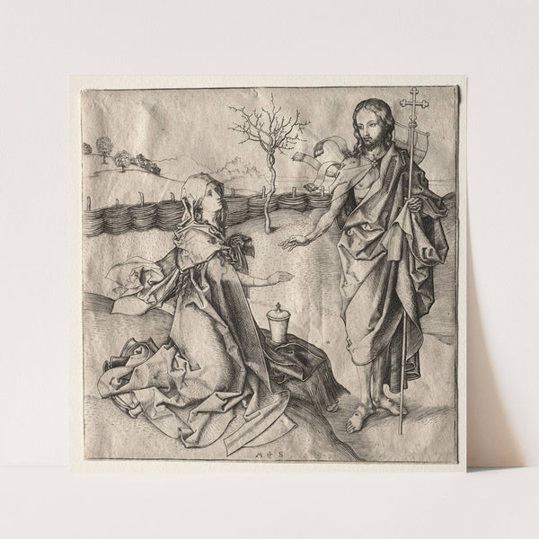 Christ Appearing to the Magdalen (1480–90) by Martin Schongauer