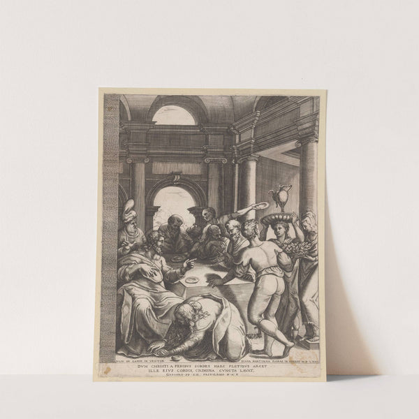 Christ as a guest of Simon the Pharisee (1576) by Diana Scultori