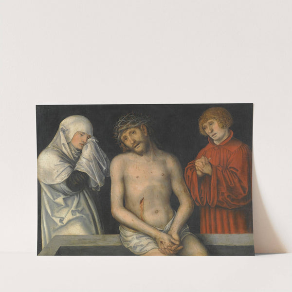 Christ As Man Of Sorrows Together With The Virgin And Saint John by Lucas Cranach the Younger
