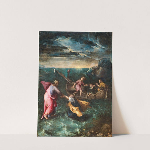 Christ calming the storm on the Sea of Galilee by Circle of Gerolamo Muziano