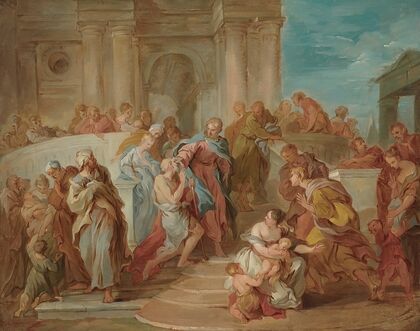 Christ healing the blind man