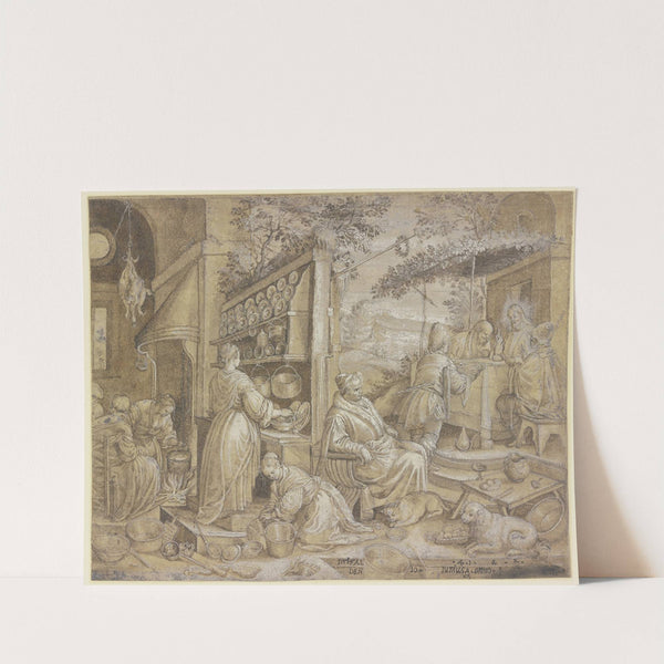 Christ in Emmaus by Raphael Sadeler the Elder