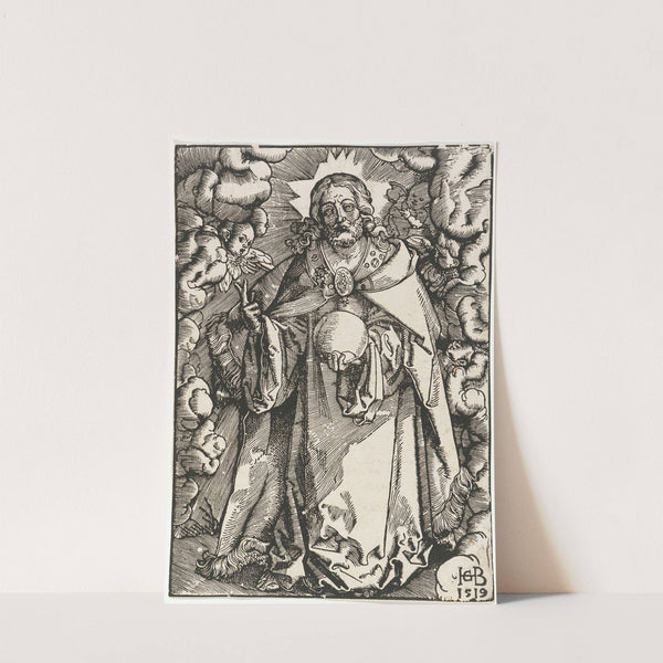 Christ in the angelic glory with the globe (1519) by Hans Baldung