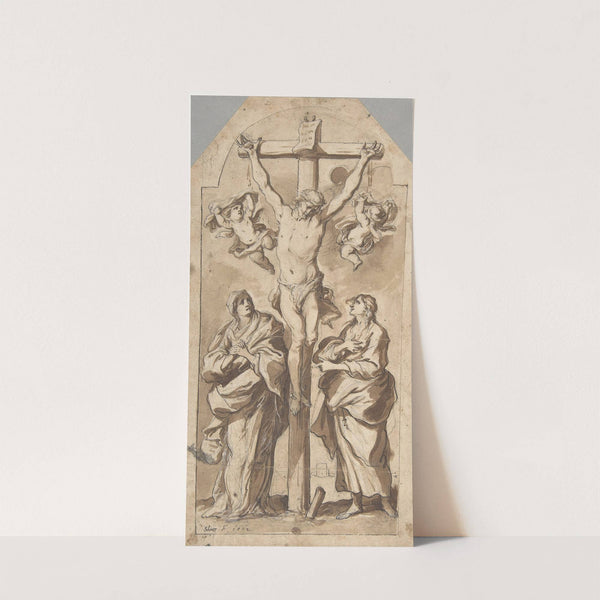 Christ on the Cross Between Mary and Saint John by Johann Christophorus Storer