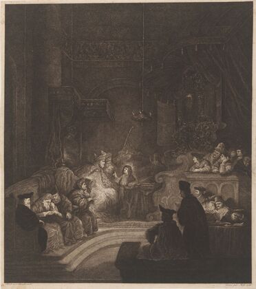 Christ preaching in the temple, after Rembrandt (1786) — size preview