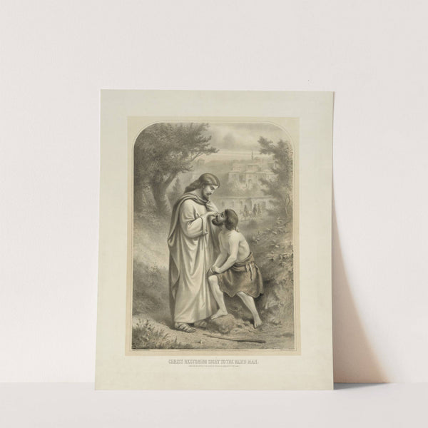 Christ restoring sight to the blind man (1873) by Armstrong &amp; Co