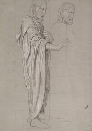 Christ with His Right Hand Outstretched, next to the Figure’s Head Redrawn (1902)