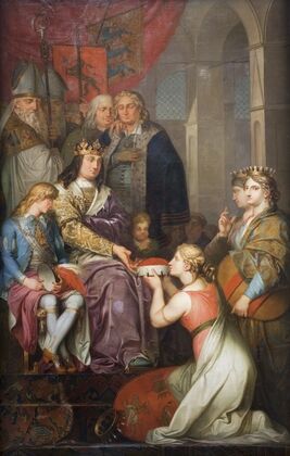 Christian I Proclaiming Holstein a Duchy in 1474. Painted for Christiansborg Castle (1780)