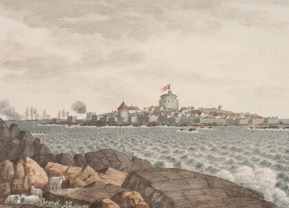 Christiansø. Set fra Græsholmen (1818 – 1819)