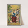 Christmas card, Mary, baby Jesus, angels. by Selmar Bayer