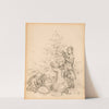 Christmas scene study for postcard by Pierre Bonnard