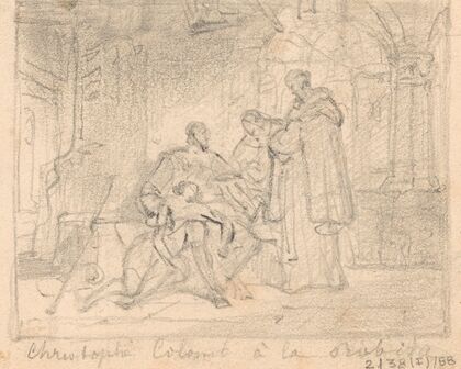 Christopher Columbus and his Sick Son in the Monastery La Rabida