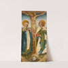 Christus am Kreuz zwischen den Assistenzfiguren Maria und Johannes by Meister des Friedrichsaltars