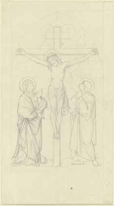Christus am Kreuz zwischen Maria und Johannes