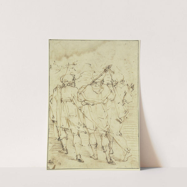 Christus begegnet den Jüngern auf dem Gang nach Emmaus by Luca Cambiaso