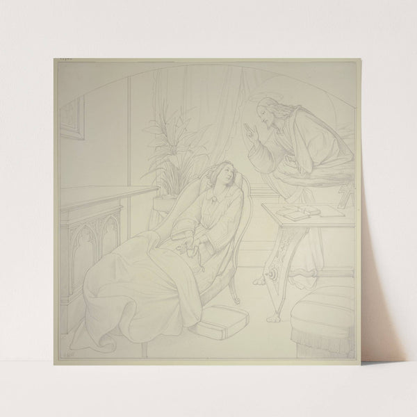 Christus, eine Kranke tröstend (1866) by Eduard von Steinle