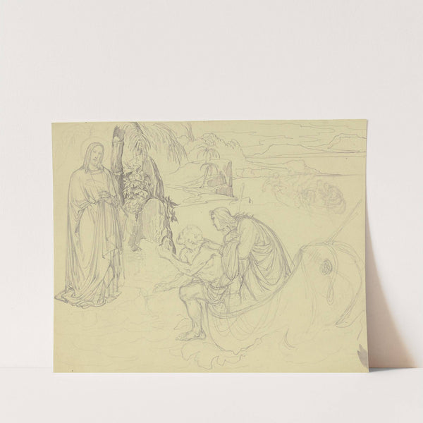 Christus wandelt auf dem Meer by Ferdinand Fellner