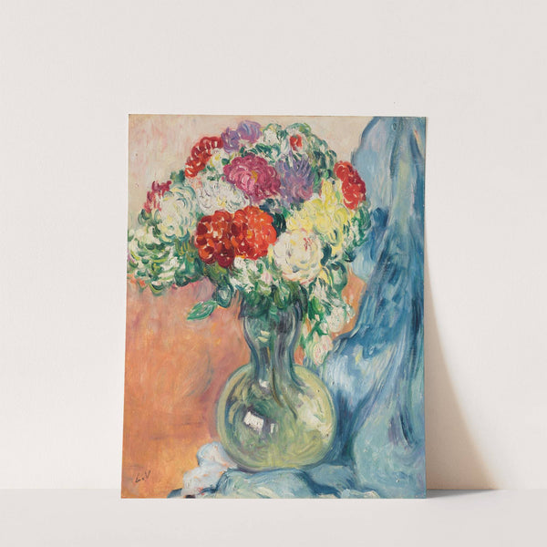 Chrysanthèmes au drap bleu by Louis Valtat