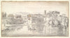 Church and Houses along a River