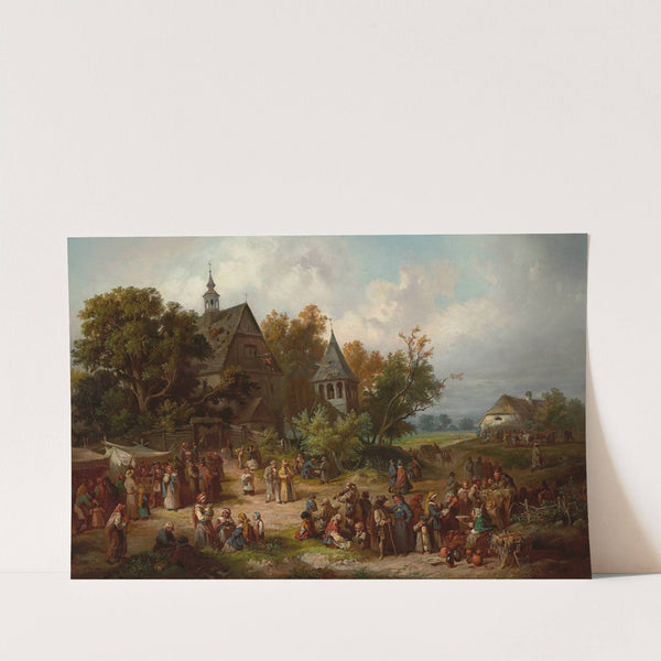 Church fair in the countryside by Franciszek Kostrzewski