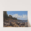 Church-Goers Arriving By Boat At The Parish Church Of Leksand On Siljan Lake, Sweden by Wilhelm Marstrand