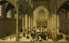 Church Interior with Christ Preaching to a Congregation