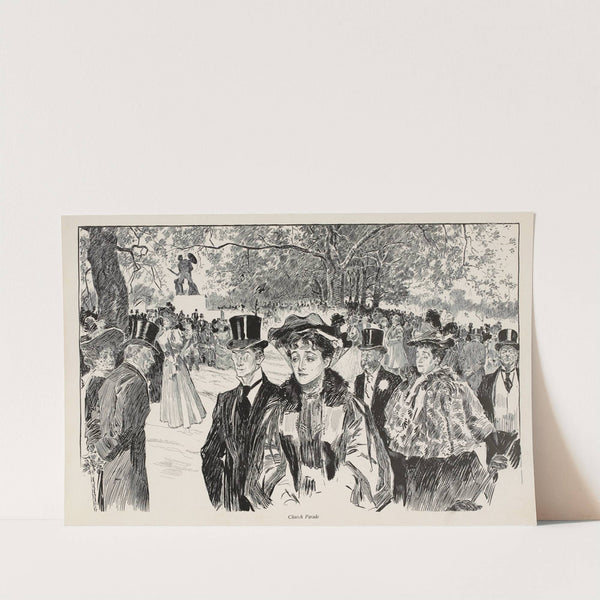 Church Parade (1897) by Charles Dana Gibson