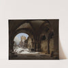Church Ruin in Winter by Carl Georg Adolph Hasenpflug