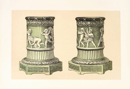 Circular Pedestal in Old Wedgwood Cameo Ware — size preview