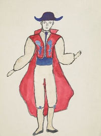 Circus: Burton Lancaster & Nicholas Luccia red vest cape with blue cummerbund and hat (1934-1943)