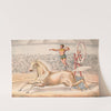 Circus performer leaping through a ring of fire by Gibson &amp; Co. Lith