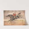 Circus performer riding a vaulting horse bareback (1873) by Gibson &amp; Co. Lith