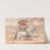Circus performer standing on the back of a horse (1873) by Gibson &amp; Co. Lith