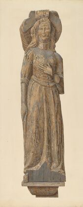 Circus wagon figure – medieval lady