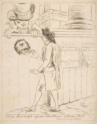Citizen Bardolph refused admittance at Prince Hal’s. (1794)