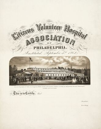 Citizens Volunteer Hospital Association of Philadelphia Instituted September 5th 1862 (1865)