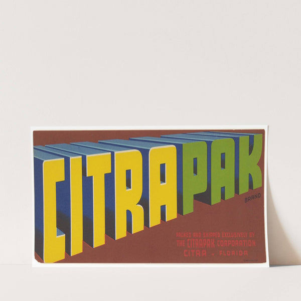 Citrapack Brand Citrus Label (1930-1950)