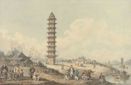 City of Lin Tsin, Shantung, with a View of the Grand Canal — size preview