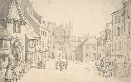 City View with Medieval Gate (perhaps York)