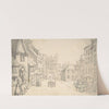 City View with Medieval Gate (perhaps York) by Thomas Rowlandson