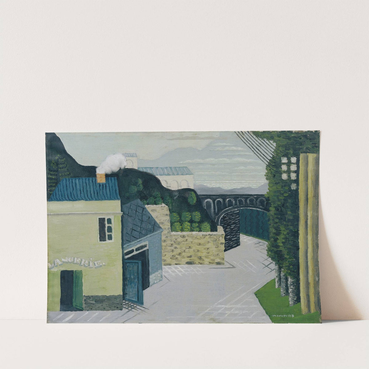 City with viaduct (1930) by Louis Marcoussis