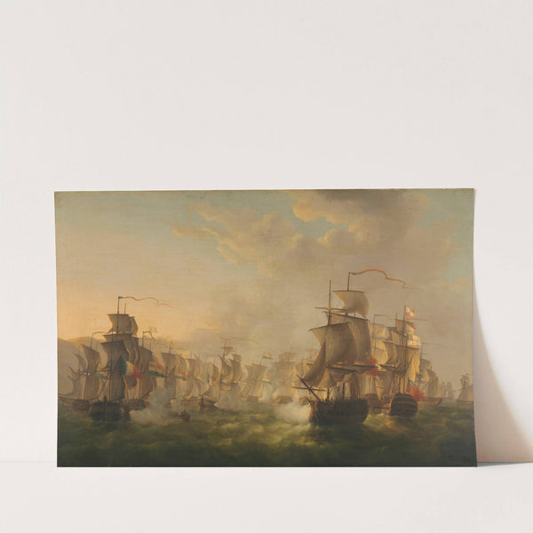 Clash of the Dutch and British Fleets during the Passage of the Dutch Flotilla to Boulogne (1804) by Martinus Schouman