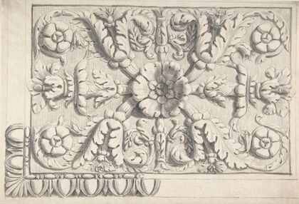Classical Ceiling Moldings with Floral Ornament