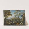 Classical Figures Seated By Ruins In An Italianate Landscape by Jan Frans Van Bloemen