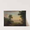 Classical Landscape with Figures and Animals; Sunset by John Wootton