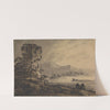 Classical Landscape with Two Figures on Horseback at Right by William Gilpin