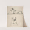 Classical Sculpture of a Lion, Front and Side Views by Thomas Hardwick