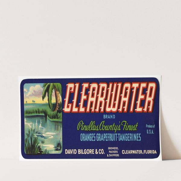 Clearwater Brand Citrus Label (1930-1950)
