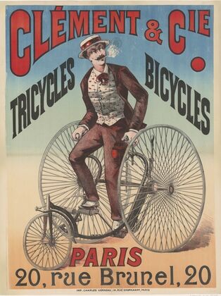 Clément & Cie. Tricycles, bicycles. Paris. 20, rue Brunel, 20 (1890)